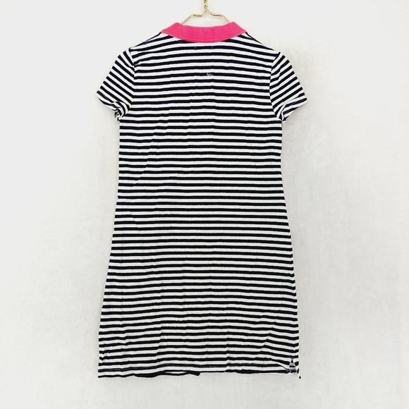 U.S. Polo Assn. Black & White Striped Short Sleeve Polo Shirts 687 - Picture 4 of 7